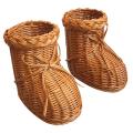 Rattan Woven Fruit Basket Cute Shape Fruit Bowls Tray A