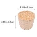 5pcs Mini Woven Baskets without Handles for Crafts Decor (7.5x6cm)