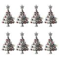 Christmas Tree Napkin Rings Set Of 8,for Wedding, Party (silver)
