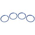 Wheel Hub Logo Ring Cover Trim for Jetta Golf Passat (blue) -4pcs