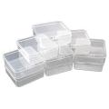 14 Pack Clear Plastic Storage Containers Box with Hinged Lid