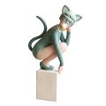 Bubble Girl Art Sculpture Abstract Rabbit Cat Ear Resin for Home 2