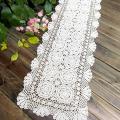 Cotton Handmade Crochet Lace Table Runner White Dresser Decor