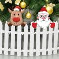 Christmas Yard Fence Peeker Santa Claus/elk Fence Peeker