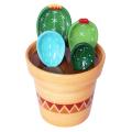 Ceramic Rice Spoon Cute Cactus Shape Cute Kitchen Tool with Base A