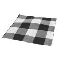 Black White Checkers Plaids Cotton Linen Square Pillow Cover,set Of 2