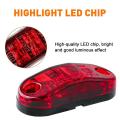 5pcs Red Led 2.5inch 2 Diode Light Trailer Truck Side Marker Lamp