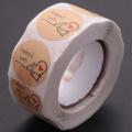 2x 1 Inch Round Natural Kraft Baked with Love Stickers / 1000 Labels