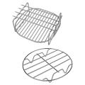 Air Fryer Rack 8 Inch Square Double Layer with 4 Skewers Rack