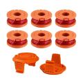 Wa0010 Replacement Spool Line and 2pcs Trimmer Edger Spool Cap Cover