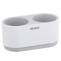 Ecoco Bathroom Shelf Hair Dryer Holder Set Wall Shelf Holder-grey