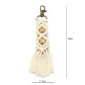 Mini Macrame Keychains Boho Macrame Bag Charms for Car Key,red