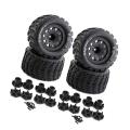 4pcs 1/10 Truck Tire 12mm&14mm Wheel Hex for Traxxas Hsp Hpi Rc Car,3