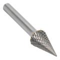 Tungsten Carbide Burr Pointed Cone Shape Double Cut Rotary Burrs File
