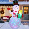 Christmas Inflatable Snowman Led Light Xmas Toy Ornament -eu Plug