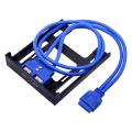 2 Ports Usb 3.0 Front Panel Adapter Plastic Bracket for Pc Desktop