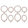 4 Pieces Embroidery Hoops Cross Stitch Hoop Imitate Wood Embroidery