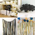 Crepe Paper Streamers12 Pcs Gold Streamers, Silver and Black