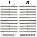 60 Pairs Swage Lag Screws Left & Right for 1/8 Inch Cable Railing