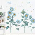 Sunflower Wall Stickers for Home Dormitory Bedrooms Living Room
