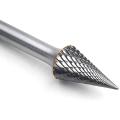 Tungsten Carbide Burr Pointed Cone Shape Double Cut Rotary Burrs File