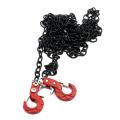Rc Car Metal Tow Chain with Trailer Hook for Trx4 Axial Scx10 Red