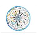 Painting 2022 Lunar Calendar Annual Ring Canvas Hanging-c