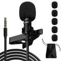 3.5mm Mini Mic Lavalier Microphone,for Interview, Video, Recording