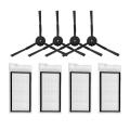 8pcs for Roidmi Sweeping Eve Plus Side Brush Hepa Cleaning Cloth Set