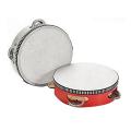 Tambourine for Children 6 Inches Wooden Percussion Instrument(white)