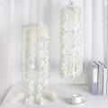 Artificial Silk Wisteria Vine Hanging Flowers Arch Decor,10 Pcs White
