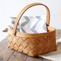 Storage Basket Wooden Storage Basket with Handle Storage Container