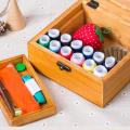 Wooden Sewing Box Sewing Accessories Supplies Kit Workbox for Mending