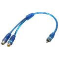 4x Rca Phono Y Splitter Lead Adapter Cable 1 Male to 2 Female 30cm