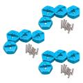 Aluminum Alloy 12mm Combiner Wheel Hub Hex Adapter Upgrades,blue