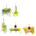 Bird Parrot Shredding Toys Chewing Foraging Hanging Cage Paper Toys