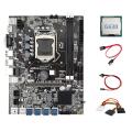 B75 Motherboard+g630 Cpu+4pin to Sata Cable+sata Cable+switch Cable