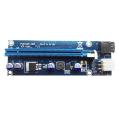 Pci E 1x to 16x Riser Adapter with Molex to Sata Power Cable-gpu