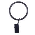 72 Pack Rings Curtain Clips Metal Decorative Curtain Ring Black