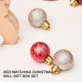 30pcs Christmas Tree Ball Ornaments Set Shatterproof Decor Balls-pink