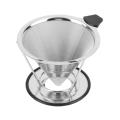 Double Layer Split Stainless Steel Manual Coffee Funnel Filter Screen