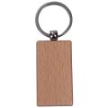 40 Pcs Blank Diy Custom Wood Key Chains Tags Anti Lost (mixed Design)