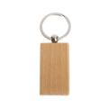 30pcs/lot Diy Blank Wooden Key Chain Rectangle Heart Round for Gift
