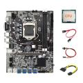 B75 Eth Mining Motherboard 8xpcie to Usb+cpu+sata 15pin to 6pin Cable