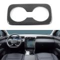 Car Carbon Fiber Abs Rear Drain Cup Decoration Cover Trim Stickers