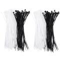 3 X 150mm Auto Wire Push Cable Zip Tie Organizer White Black 100 Pcs