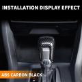 Black Carbon Fiber Car Gear Shift Knob Cover for Honda Civic 2022