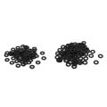 M5 X 10mm X 1mm Black Nylon Flat Washers Gaskets Spacers 100pcs