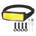 Led Headlight Flashlight 2000 Lumen Usb Rechargeable Cob Floodlight