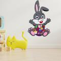 Easter Party Supplies Colored Eggs Diy Felt Rabbit Venue Props Gray